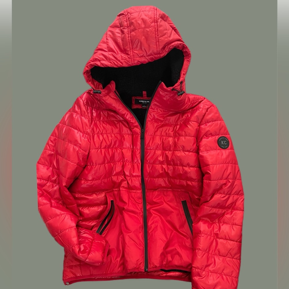 Kenneth Cole Red Puffer Jacket